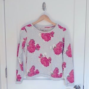 LOFT Petite Floral Sweatshirt